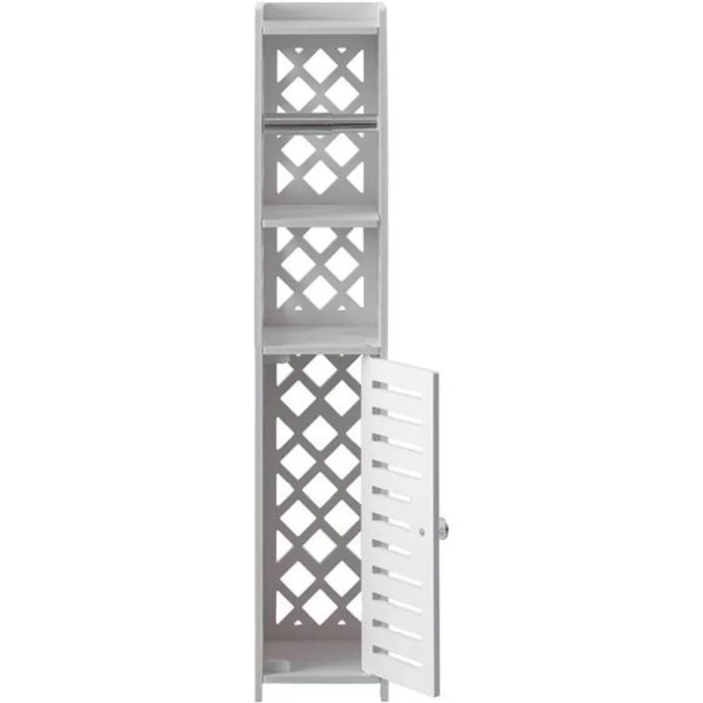Toilet Paper Holder Stand for Small Bathroom, White